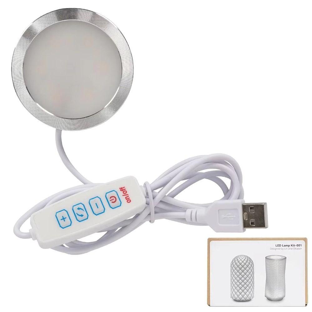 5V Puck Light Set Aluminum Alloy USB Light Kit DIY Lamp Parts 3D Printed Lamp Projects