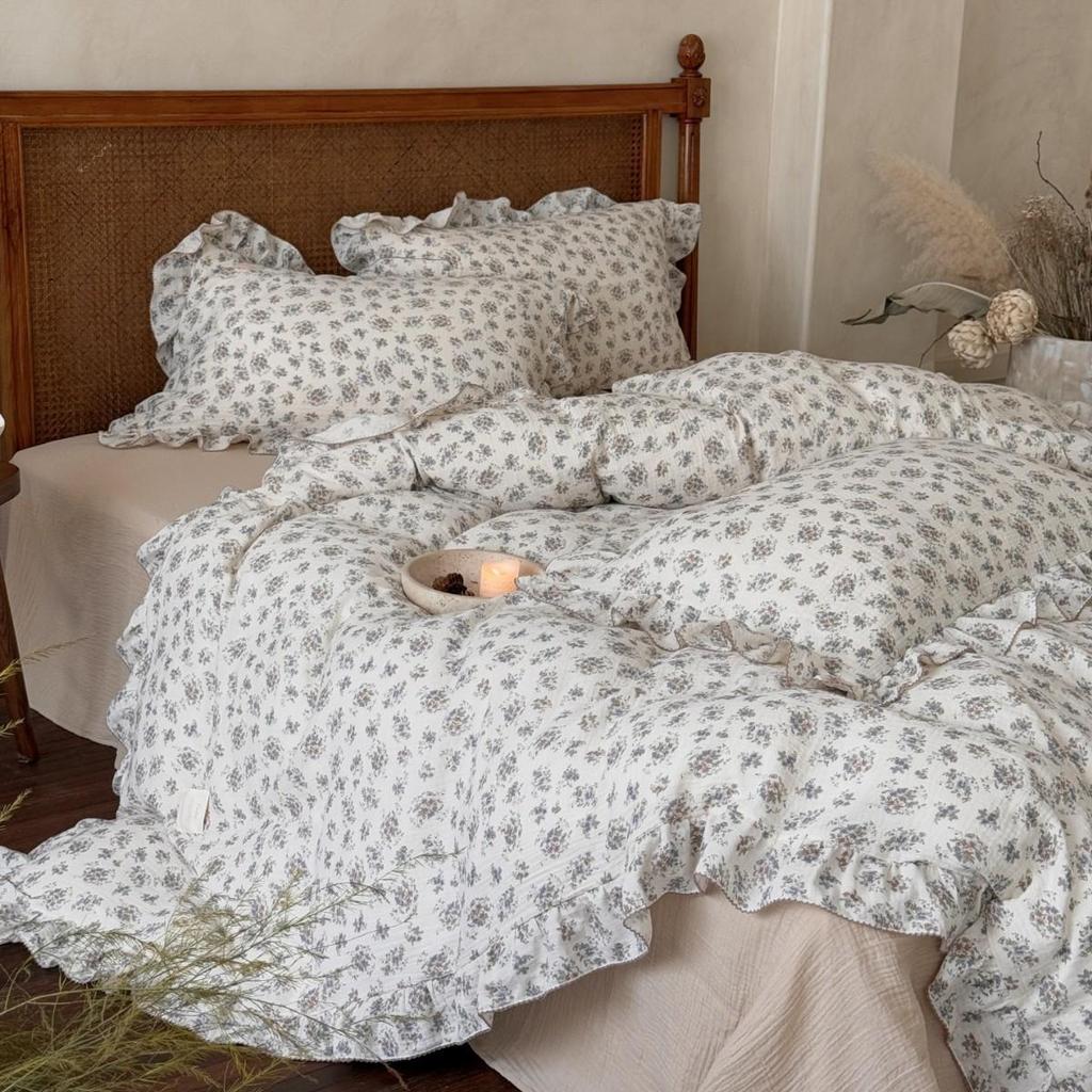 G5Z Французская Ретро Двухслойная Полностью Хлопковая Кружевная Пододеяльник