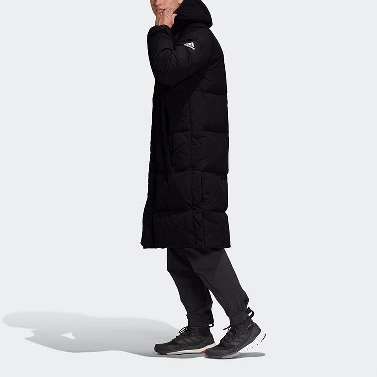 adidas Мужская черная утепленная стеганая пуховая куртка с капюшоном FT2488