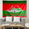 Green And Red Soccer Emblem Printed Printed Tapestry, for Bedroom,Livingroom, dormitory, Large Wall Decor, Fabric Decor Fan Birthday Gifts
