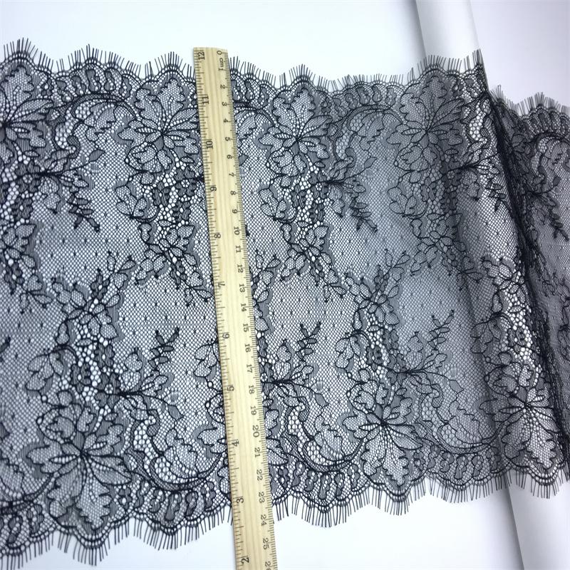 (6 цветов) 3 метра французского кружева шантильи, неэластичное кружево с ресничками для нижнего белья, платья, домашнего декора, рукоделия
