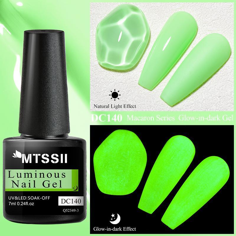 Mtssii Желто-оранжевый светящийся в темноте гель для ногтей - Светящаяся серия «Макарон»
