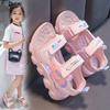 Girls Sandals Summer New  Children's Beach Shoes Little Girls Sandals Fashion Big Kids Princess Love Sports Sandals