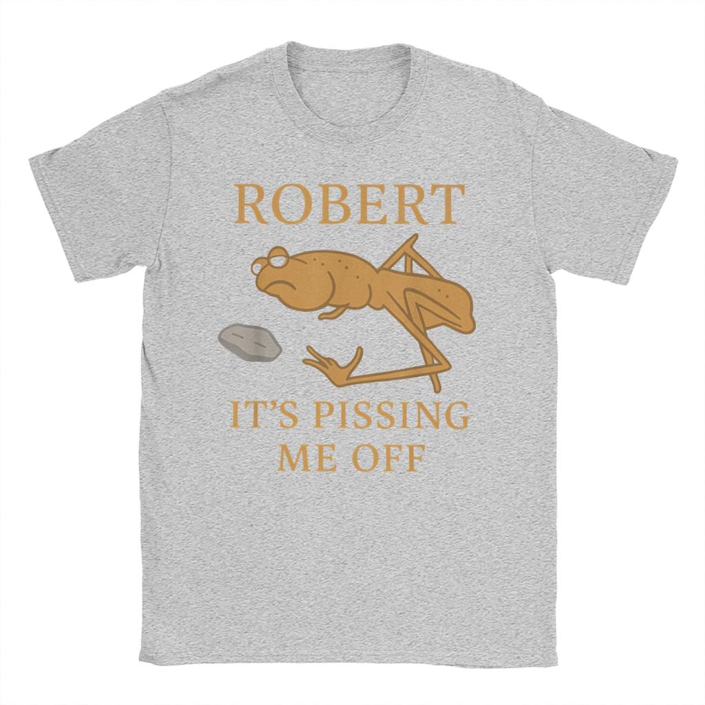 Футболки Robert Pissing Me Off для мужчин и женщин Маркус Червяк Потрясающие хлопковые футболки с круглым вырезом с коротким рукавом 6XL Одежда