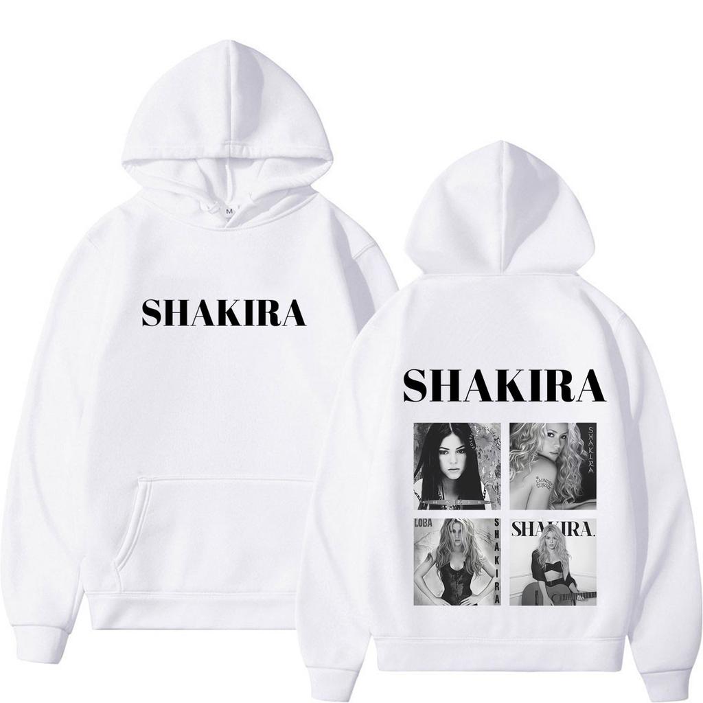 Shakira Las Mujeres Ya No Lloran 2026 Tour Print Hoodie Unisex Vintage Sweatshirt Long Sleeves Casual Loose Harajuku Pullover
