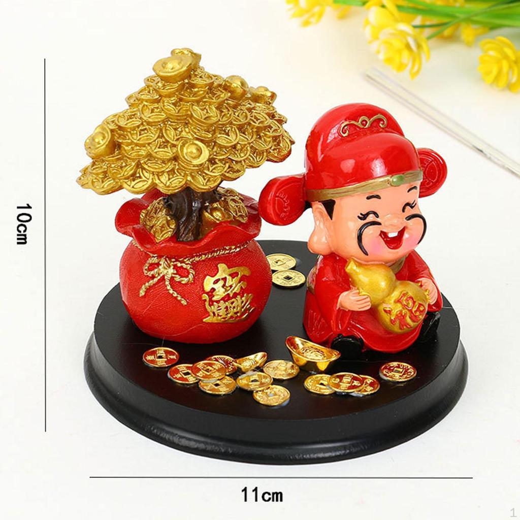Статуя «Деревья удачи», фигурка бога, бонсай, денежное дерево для центральных элементов стола