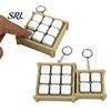 Tofu Shaped Sensory Toy 3D Printed Fermented Fidget Clicker Toy, Simulation Tactile for Focus Keychain, Novelty Stress Relief Push Button Adults Teens
