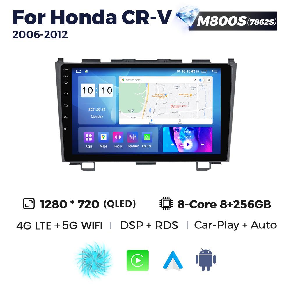 8+256G Android Auto CarPlay All In One For Honda CR-V 2006-2012 Stereo GPS Audio Multimedia Player Car Radio 2Din Head Unit DSP