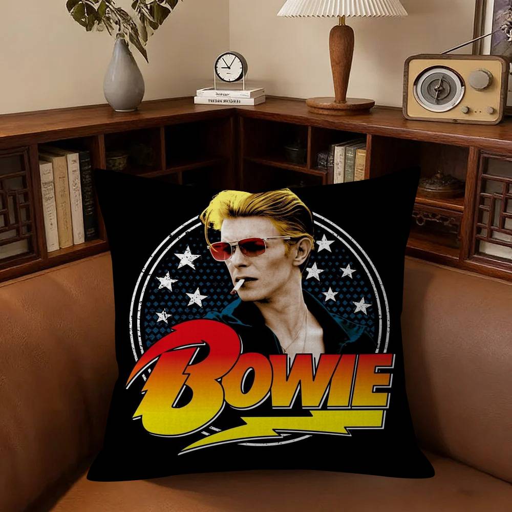 Singer S-David B-Bowie Album Maple Design Cushion Cover Happy Autumn Harvest Decor Holiday Decorati Pillow Cover