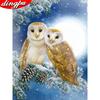 Diamond Embroidery Sale Owl Full Drill Square 5d Diamond Painting Winter Rhinestones