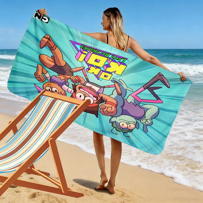 Funny school theme 2D Flat Print Beach Towel, Large Soft Quick Dry Towel for Beach Camping SwimmingZSTJ0915215