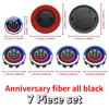 7Pcs 50th Anniversary Fiber Black Car Hood Front Rear Trunk Emblem Badge For BMW F20 E36 E46 X6 M4 E60 E93 E87 G01 G20 X3 X5 F30 FV7