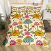 Colorful Floral Duvet Cover Bedding Single Double Bed King Size Black Graphic Print Bohemian Floral For Home Room Decor 3 Pcs