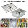 Stainless Steel Basin Chafing Dish Food Warmers Large Capacity 6.7L Warming Container with Lid for Buffet Catering Rectangle Chafing Dish