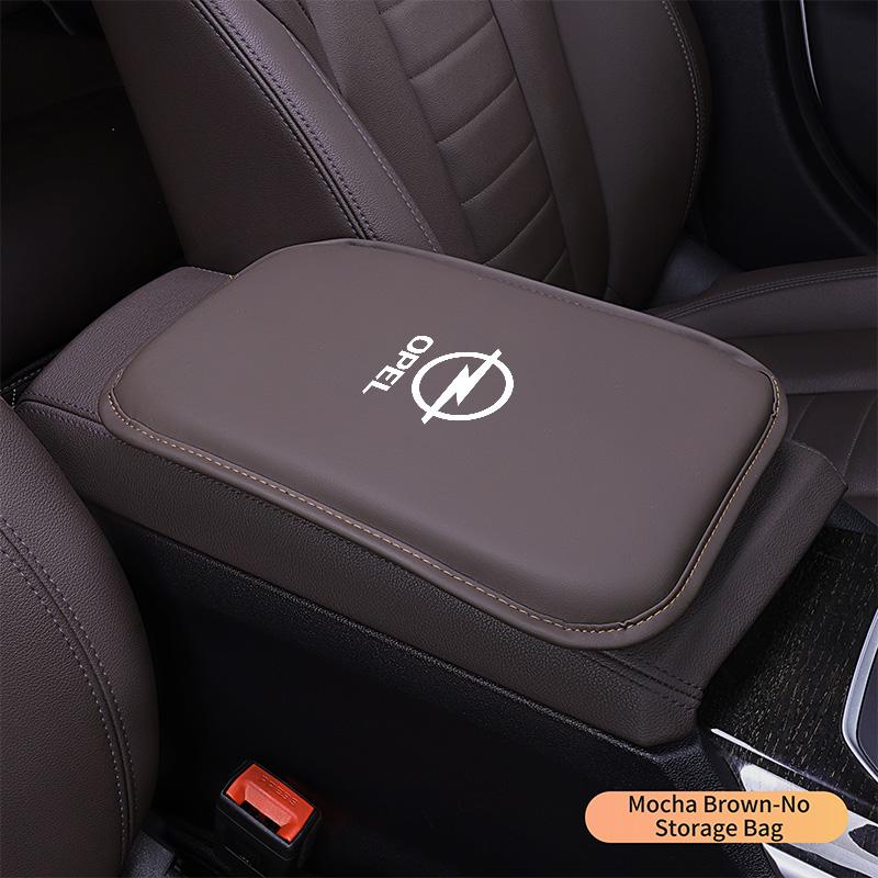 Leather Car Armrest Box Mats Auto Center Console Cover For Opel Corsa D Astra G H J K F Mokka C Zafira B Antara Corsa Accessorie FB3