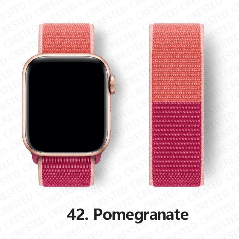 Нейлоновый ремешок для Apple, ремешок для часов 44 мм, 40 мм, 42 мм, 38 мм, браслет для умных часов, ремень, спортивный браслет-петля, iWatch series 3, 4, 5, 6, se, ремешок