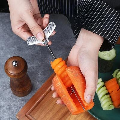 Спиральный нож для овощей, картофель, морковь, огурец, салат, измельчитель, легкий спиральный винтовой слайсер, резак, спиральный кухонный инструмент для овощей