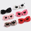 New Plush Sunglasses Personality Party Glasses Diamond Embedding Christmas Fashion Accessories Female