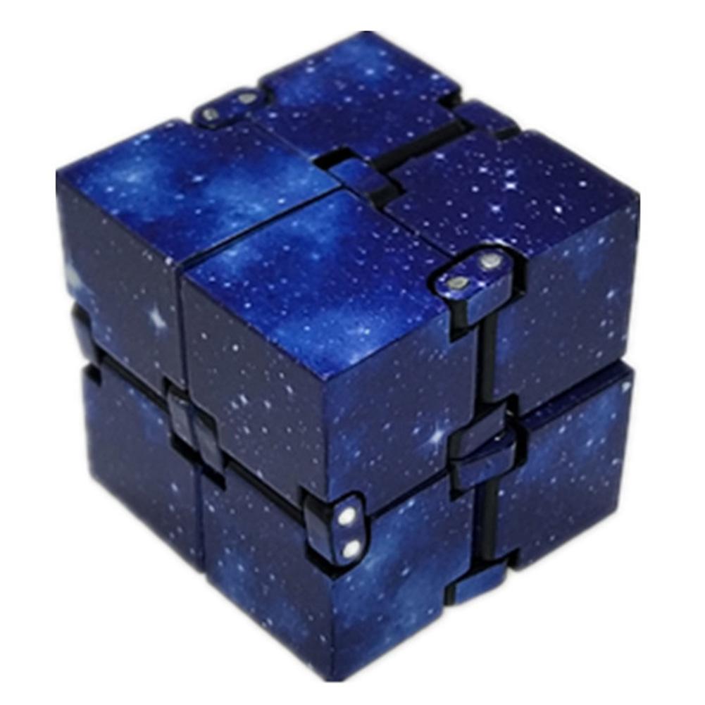 Бесконечный куб Fidget Cube Игрушка Galaxy Space Magic Puzzle Flip Cube Fidget Finger Toys Облегчение тревоги для взрослых Детей СДВГ Стресс