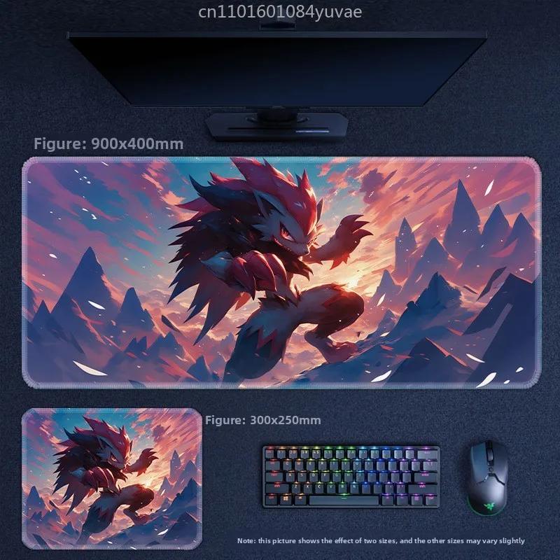 Классический Мультфильм Аниме Покемон Пикачу Мьюту Иви Кожаный Коврик для Мыши Лукарио Сквиртл Гардевуар Коврик для Клавиатуры Большой Игровой Настольный Мат