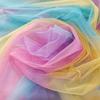 Rainbow Tulle Vivid 150cm Colorful Lace for Crafts and Costumes [moonfarm] Fabric, Colors, Wide, Soft, (5m)