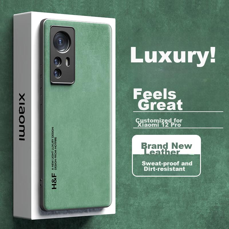 Phone Case for Xiaomi 12 Pro, for Xiaomi 12s Pro, Upgraded Skin-Like Matte Lens Full Protection Silicone Case - Dark Night Green