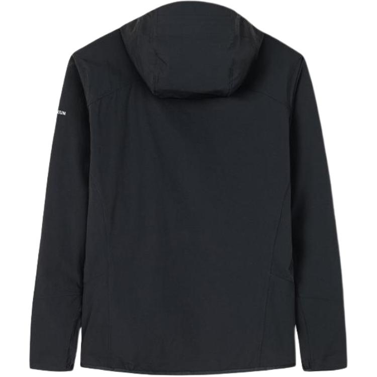 Anta Outdoor Series Solid Color UV Resistant Zip Hooded Sports Jacket Men Jackets Black 152420617-3