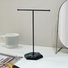 Metal T-shaped Jewelry Display Stand Necklace Holder with Stable Base Necklace Bracelet Storage Rack Jewelry Organizer