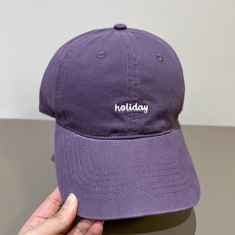Spring men's and women's holiday letter embroidered baseball cap with curved brim and sun visor