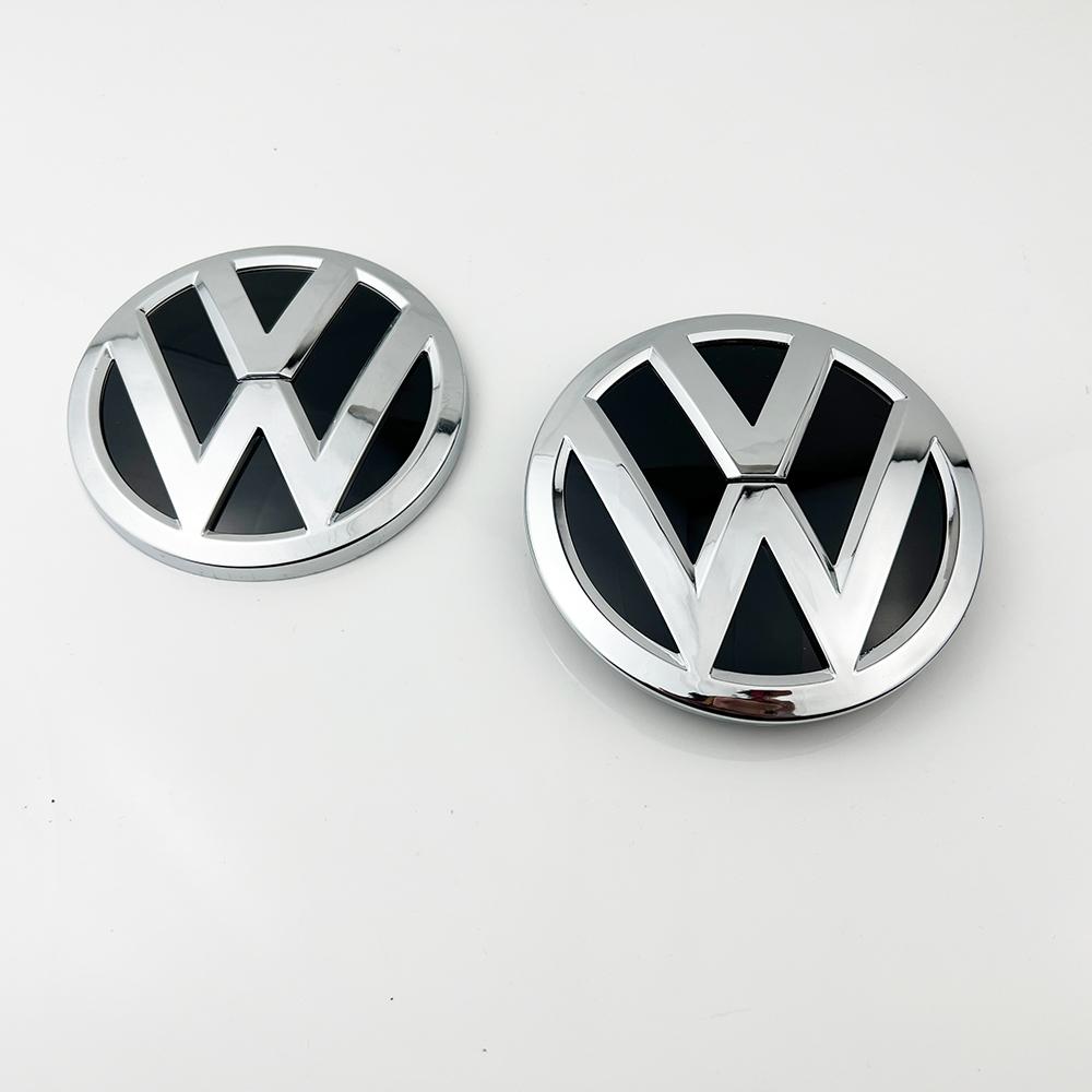 SVLHP1 2Pcs 6C0853600 Car Logo Front Grill Badge Rear Trunk Emblem For VW Polo 6 6C 2014 2015 2016 2017 2018 Modification Accessories
