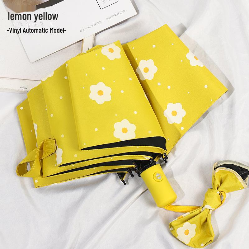 Automatic UV and Wind-Resistant Cartoon Parasol: Large Dual-Purpose Sun and Rain Umbrella for Women and Students.