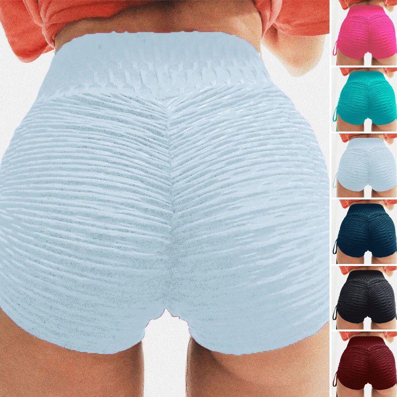Женские спортивные шорты Атлетические для зала Тренировки Push Up Подтягивающие Фитнес Йога Леггинсы Брюки С подчеркивающей фигуру посадкой И яркими цветами