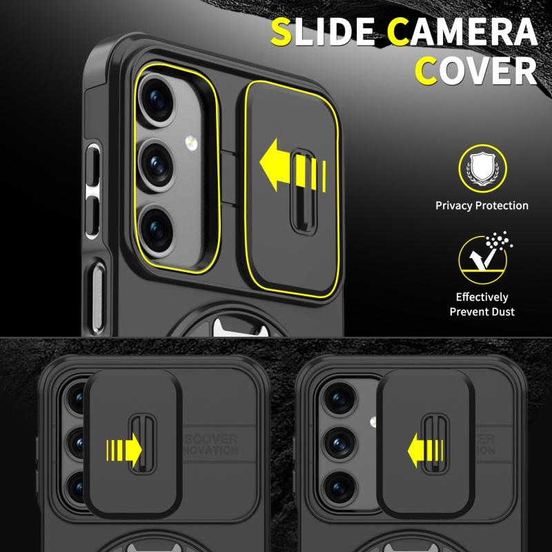 Для Samsung Galaxy A55 A54 A35 A16 A15 A13 A06 Магнитный держатель-кольцо для пальца Военный защитный чехол