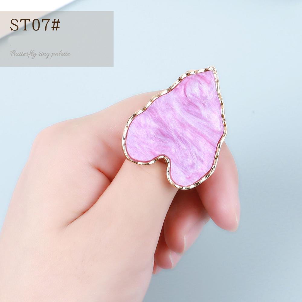 Showing Shelf Finger Ring Nail Art Plate Tips Nail Art Palette Pigment Holder Nail Display Stand