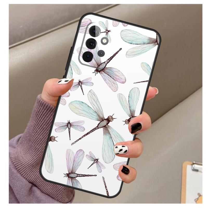 Роскошный чехол-стрекоза для Samsung Galaxy A56 A16 A26 A36 A06 A52 A53 A33 A13 A34 A54 A14 A15 A35 A55 A22 A32
