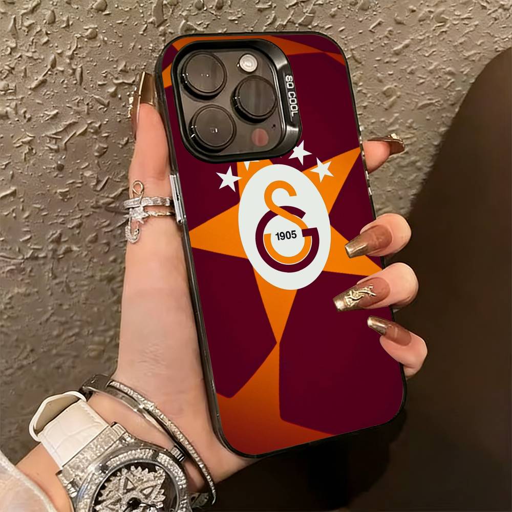 G-Galatasaray-y SK Чехол для телефона iPhone 17,16,15,14,13,12,11 Plus,Pro Max,XS,Цветной Серебряный Чехол для телефона Funda Cover
