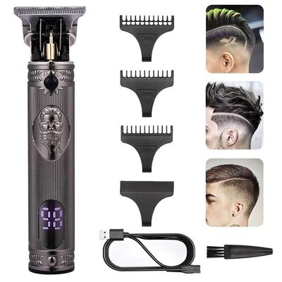 Триммер для стрижки с Т-образными лезвиями, электрический триммер с Т-образным лезвием, беспроводной триммер для ухода за волосами, 0 мм, с лысой головкой и нулевым зазором
