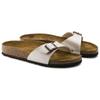 Birkenstock Мягкие удобные плоские универсальные круглый носок дышащие шлепанцы женские сандалии жемчужно-белые 0940153