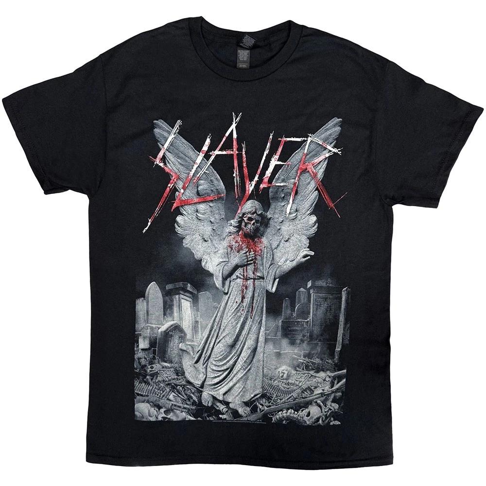 Slayer T Shirt Gravestone Walks Band Logo new Official Mens Black