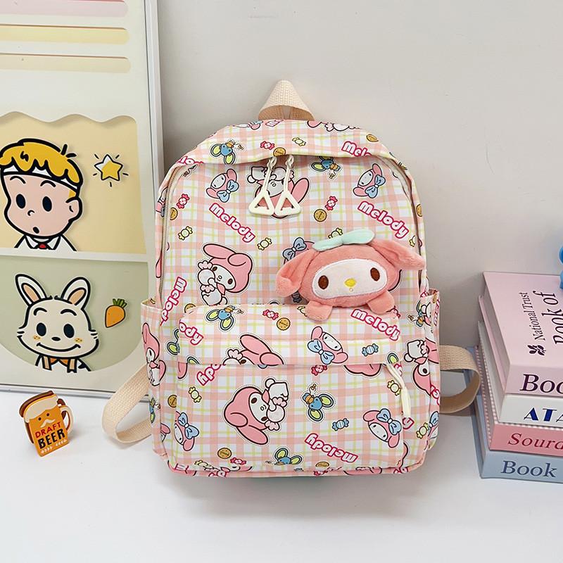 Adorable Cartoon Nylon Children's Backpack With Breathable Lightweight Design For School