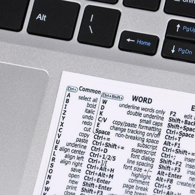 Наклейка со стикерами горячих клавиш для Windows PC, ноутбука, настольного компьютера, MACBOOK, стикеры с горячими клавишами для программ