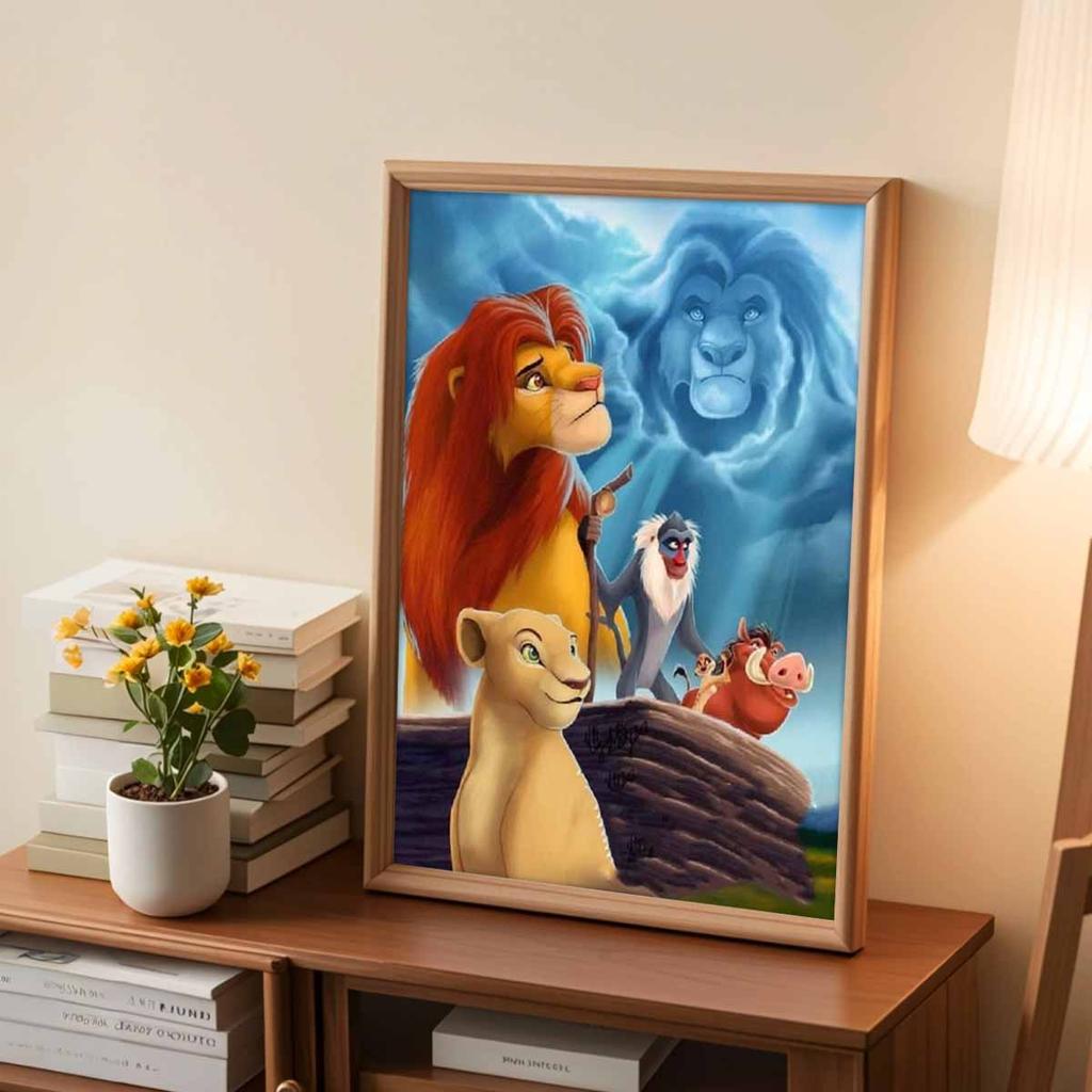 5D Алмазная Живопись Сделай Сам Король Лев и его Друзья Полная Выкладка Стразы Мозаика Вышивка Изделия Ручной Работы Домашний Декор Подарок