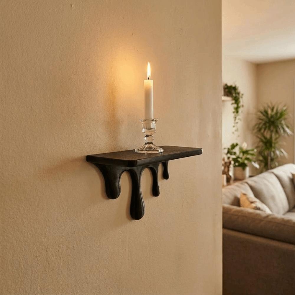 3D Printed Drip Floating Shelf Plastic Wall Storage Rack Melting Wall Shelf Collectibles Display