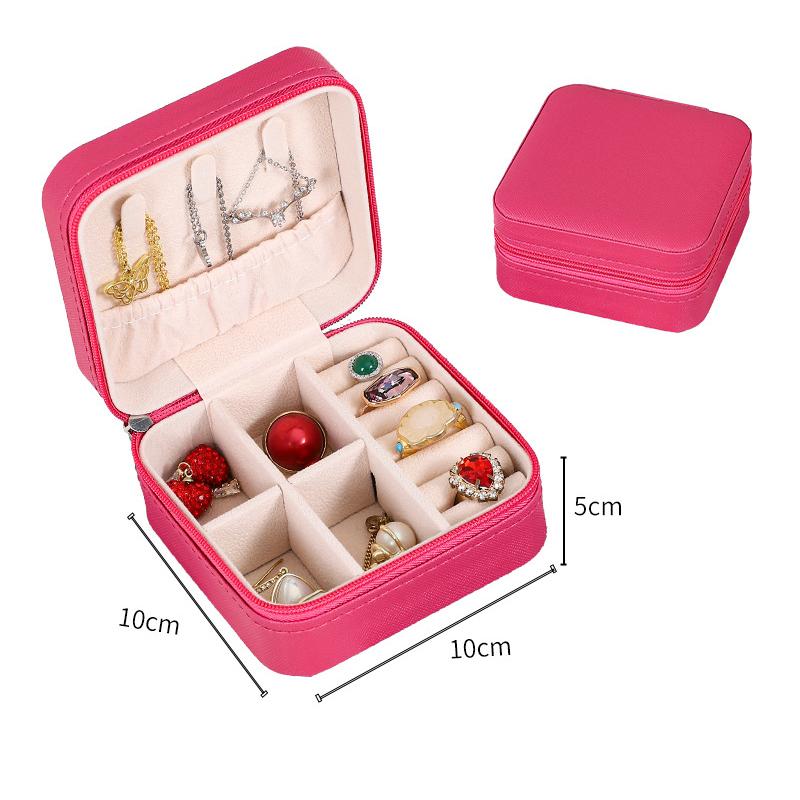 Мини-органайзер для ювелирных изделий, портативная шкатулка для ювелирных изделий, дисплей для путешествий, ювелирные изделия на молнии, серьги, ожерелье, кольца, коробки для хранения