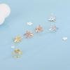Banyan Tree S925 Sterling Silver Butterfly Earrings with Diamonds - Japanese & Korean Style, Cute Animal Ear Bone Clip