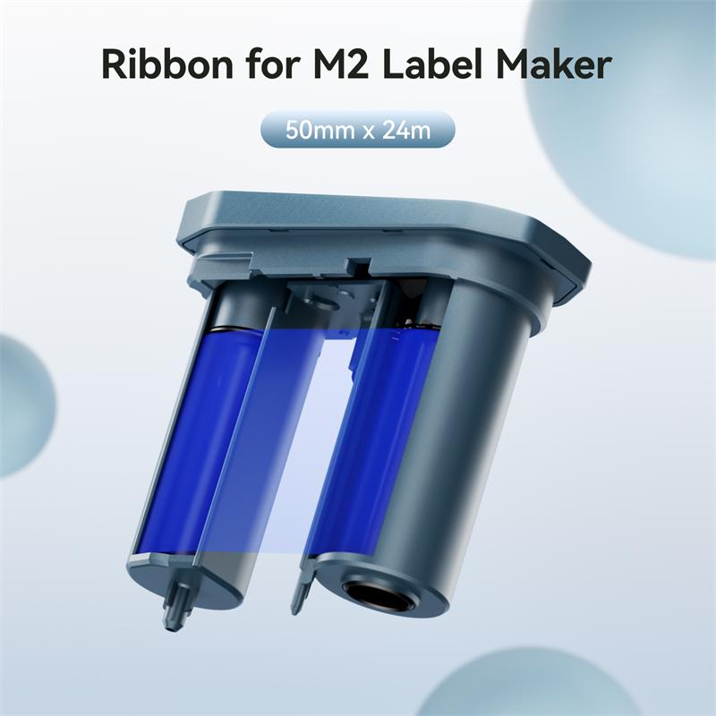 Special Carbon Ribbon for Niimbot M2 Label Printer Label Ribbons Barcode Label Maker Color Ribbon Black Red Golden Blue White