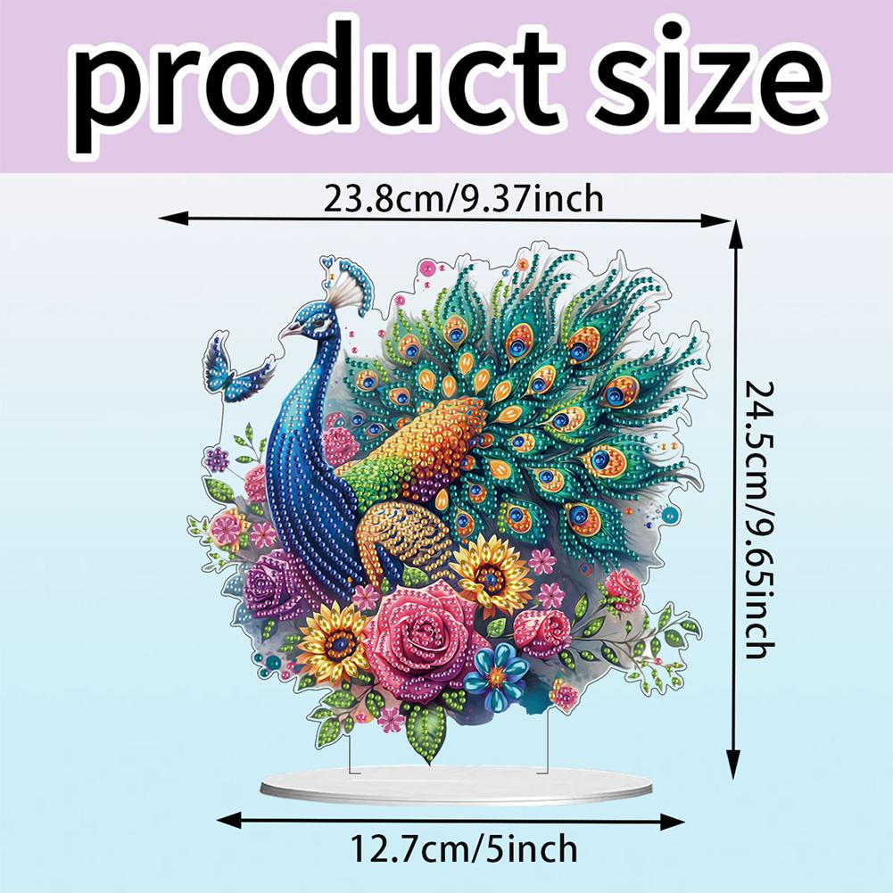 5D DIY Алмазная Живопись Настольные Украшения Акрил Особой Формы Собака и Красная Роза Стразы Настольные Украшения Спальня Настольный Декор