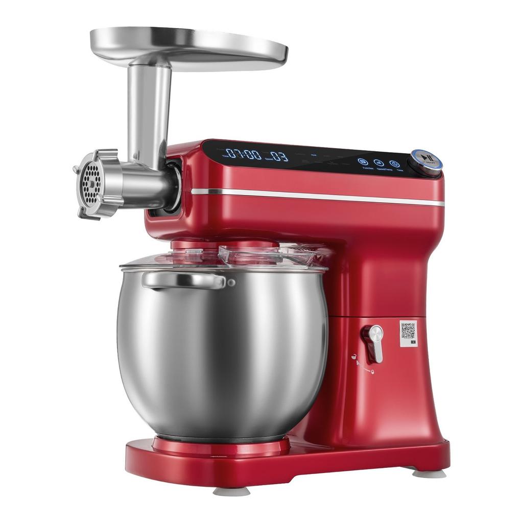 7L 2-in-1 Tilt Head Stand Mixer 1000W Electric Dough Mixer, Multifunctional Food Kitchen Mixer with Stainless Steel Bowl, Meat Grinder Attachment,