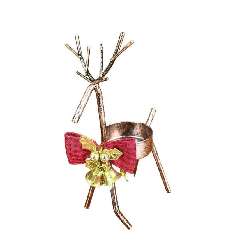 Изысканный железный подсвечник Декорация Дизайн Рождественского Оленя Прочный Домашний Декор для Хэллоуина И Праздничного Сезона