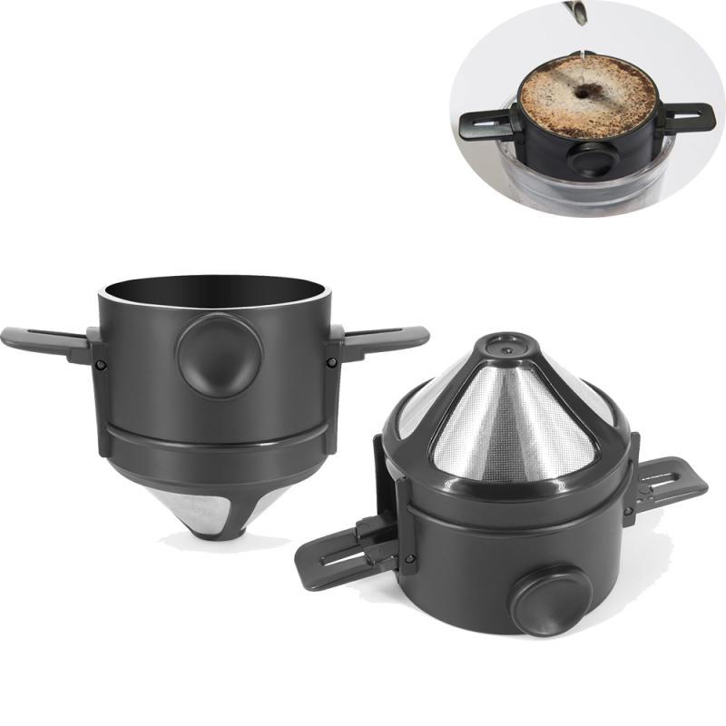 Складной фильтр для кофе, многоразовая воронка для кофе из нержавеющей стали для капельного кофе и чая без бумажного фильтра, капельный фильтр для кофе